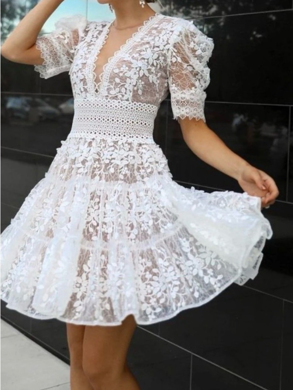Bronx and Banco Megan Mini Dress in White Blanc  Women’s